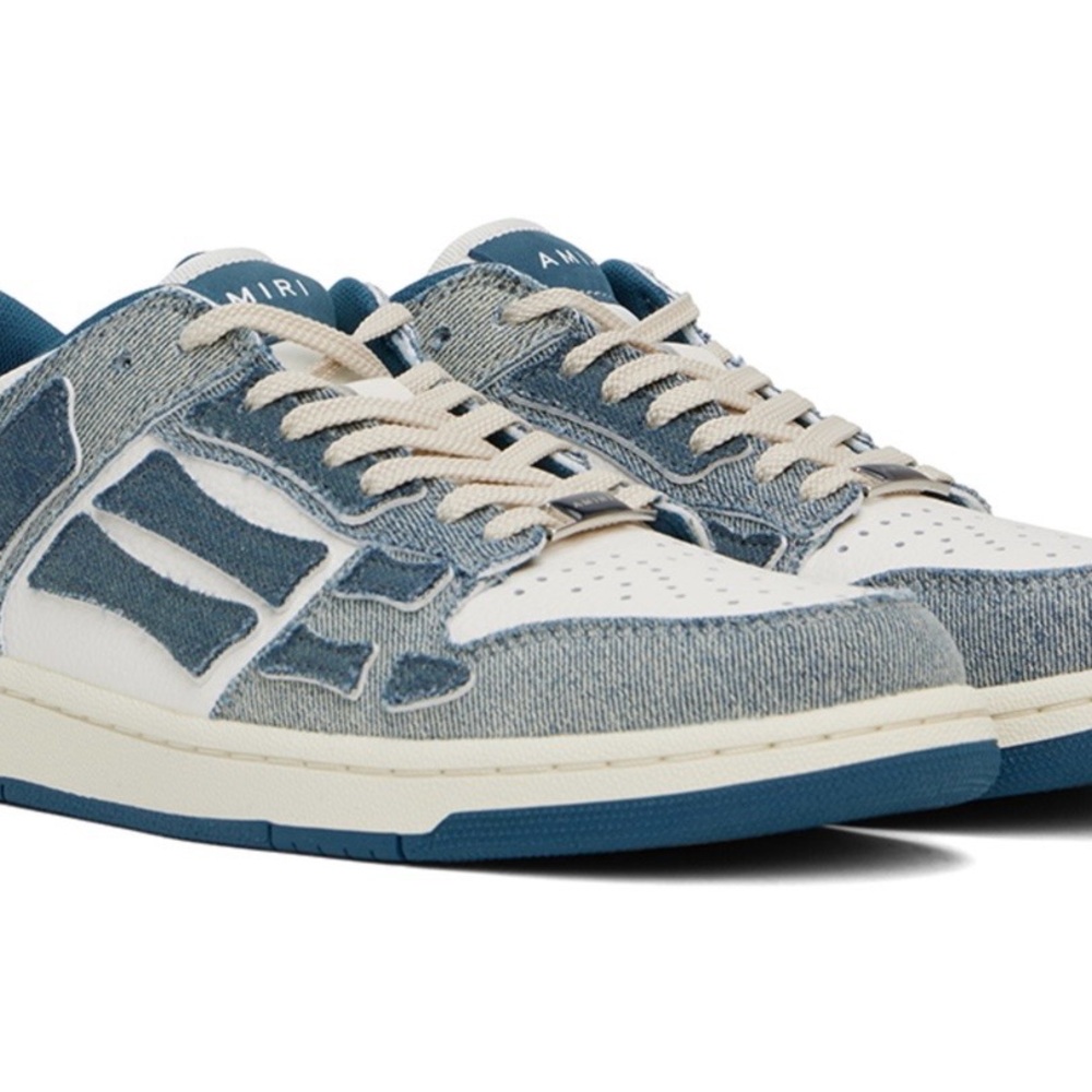 Amiri vintage denim skel top low sneakers- US10/EUR43
